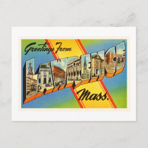 Postal Lawrence Massachusetts MAMÁES Viajes de época