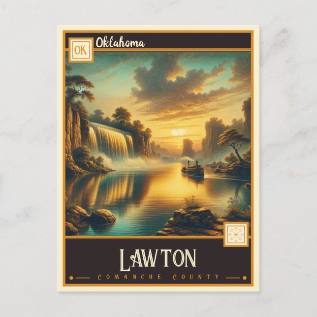 Postal Lawton, Oklahoma | Vintage (Anverso)