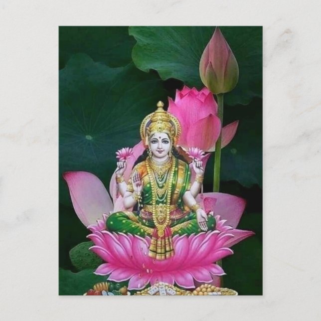 Postal laxmi Postcard (Anverso)