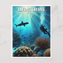 Postal Layang Layang Malaysia Scuba Diver Hammerhead