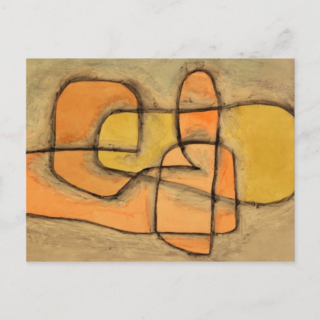 Postal Layered, 1937 por Paul Klee (Anverso)