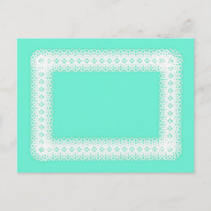 Postal Lazo blanco sobre Lime Green - DIY