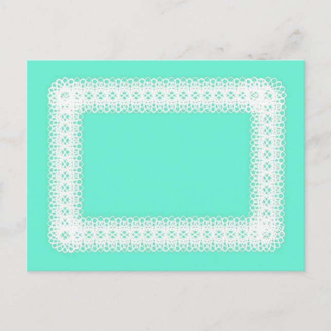 Postal Lazo blanco sobre Lime Green - DIY (Anverso)