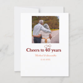 Postal Lazo marrón aplaude 40 años de aniversario de boda