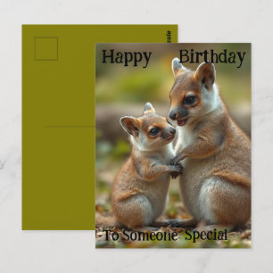 Postal Lazos Familiares: Mamá y Quokka Bebé, Cumpleaños 