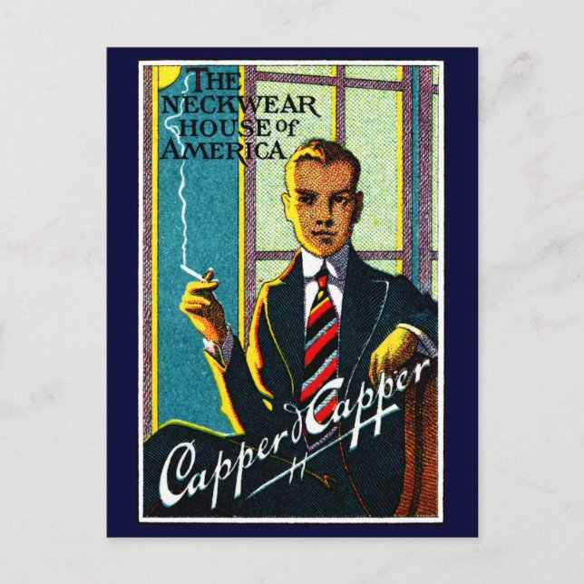 Postal Lazos para hombre 1920 del vintage (Anverso)