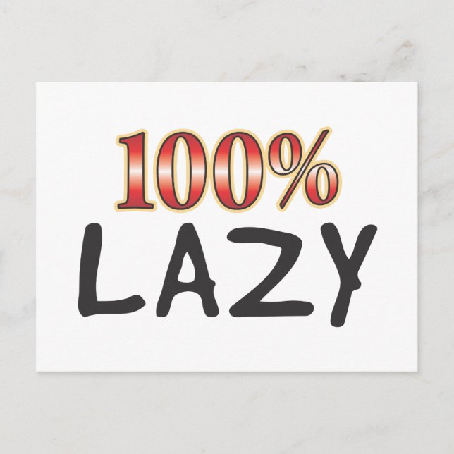 Postal Lazy 100 por ciento (Anverso)