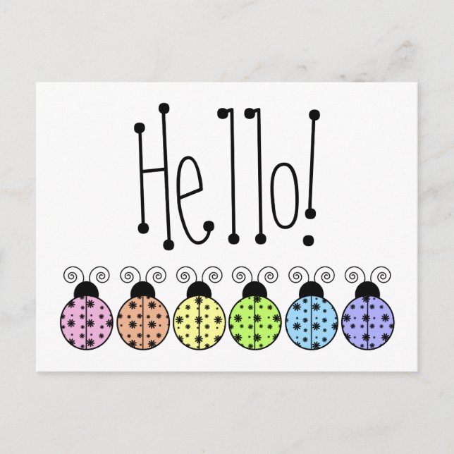 Postal Lazy Daisy Ladybug (Anverso)