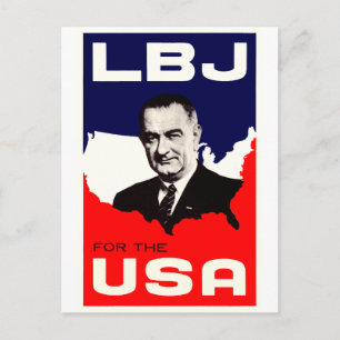 Postal LBJ de 1964 para Estados Unidos