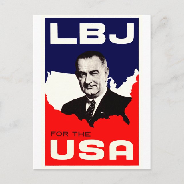 Postal LBJ de 1964 para Estados Unidos (Anverso)