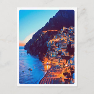 Postal ldp POSITANO Costa Amalfitana - puesta de sol toma
