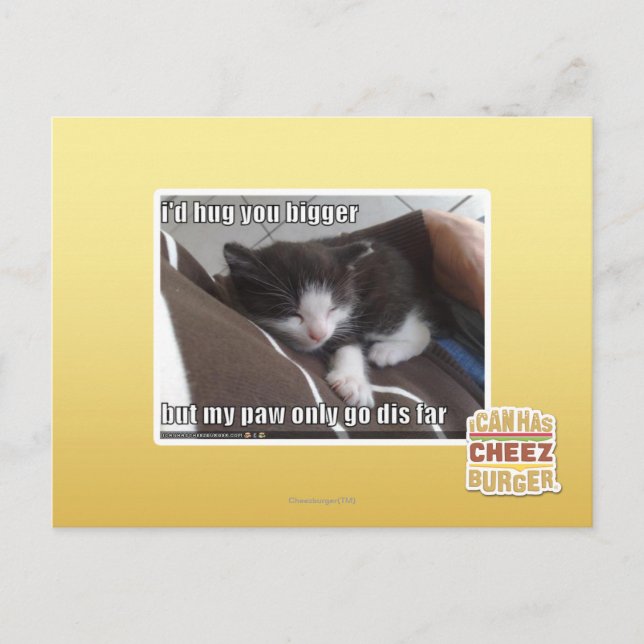 Postal Le abrazaría más grande (Anverso)