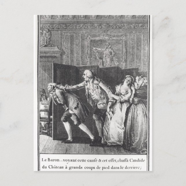 Postal Le Baron chassa Candide du Chateau (Anverso)