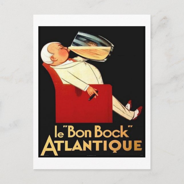 Postal le Bon Bock Atlantique (Anverso)