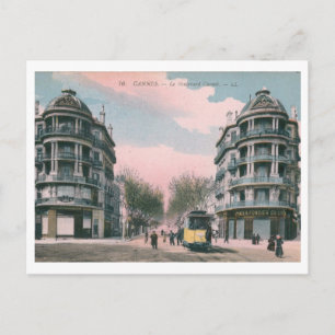 Postal Le Boulevard Carnot, Cannes, Francia Vintage