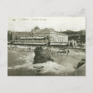 Postal Le Casino Municipal, Biarritz, France Vintage