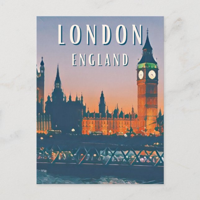 Postal Le charme britannique de Londres (Anverso)