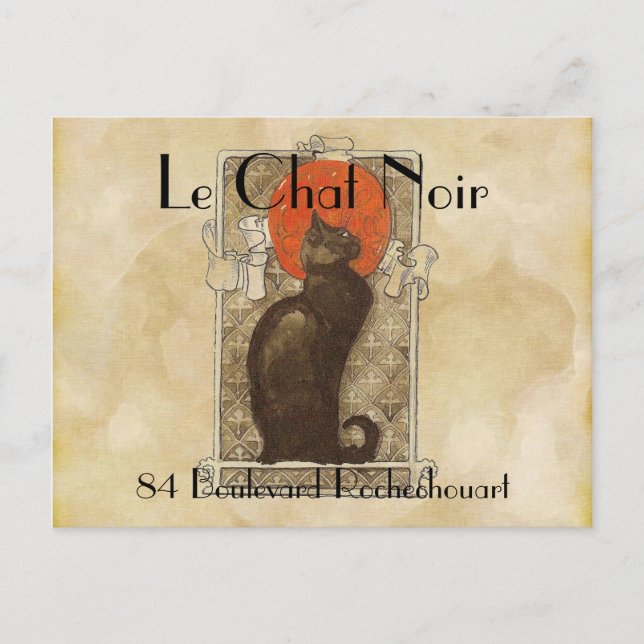 Postal Le Chat Noir (Anverso)