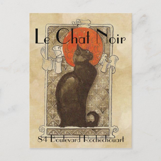 Postal Le Chat Noir (Anverso)