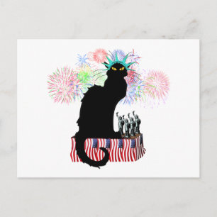 Postal Le Chat Noir Día de la Independencia de Estados Un