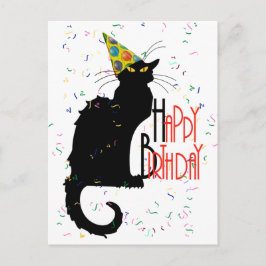 Postal Le Chat Noir Feliz Cumpleaños