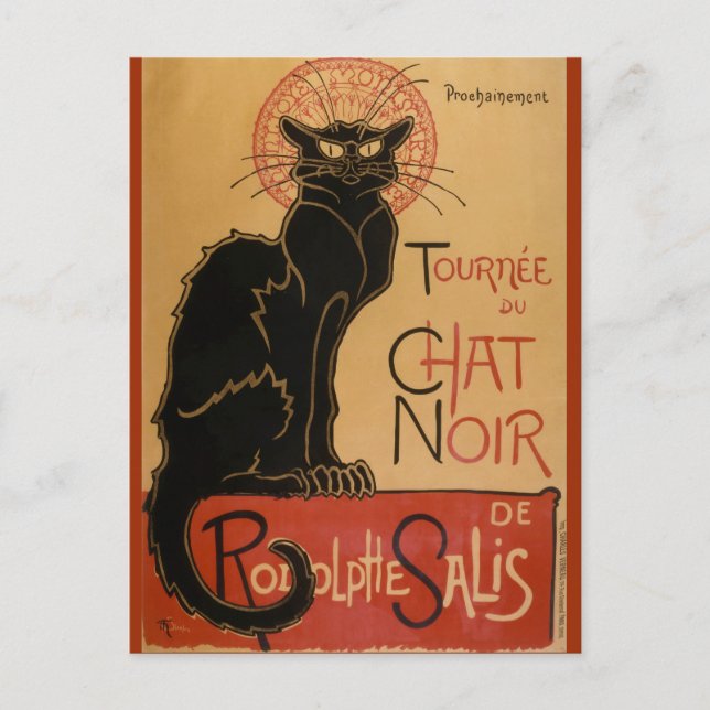 Postal Le chat Noir - Steinlen (Anverso)