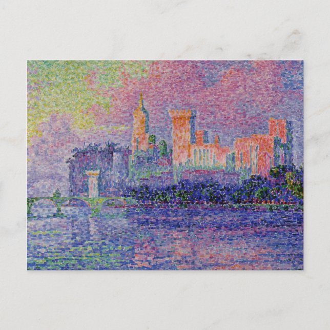 Postal Le Château des Papes de Signac (Anverso)
