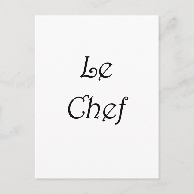 Postal Le Chef (Anverso)
