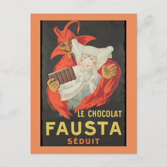 Postal Le Chocolat Fausta Seduit (Anverso)