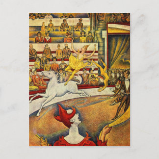 Postal Le Cirque por Georges Seurat