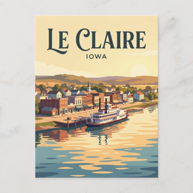 Postal Le Claire EE. UU. (Anverso)