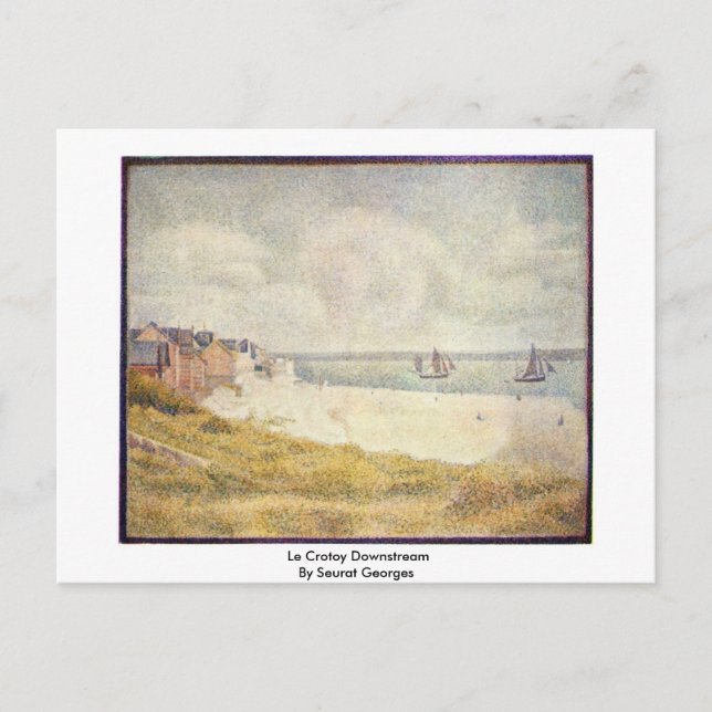 Postal Le Crotoy Downstream De Seurat Georges (Anverso)
