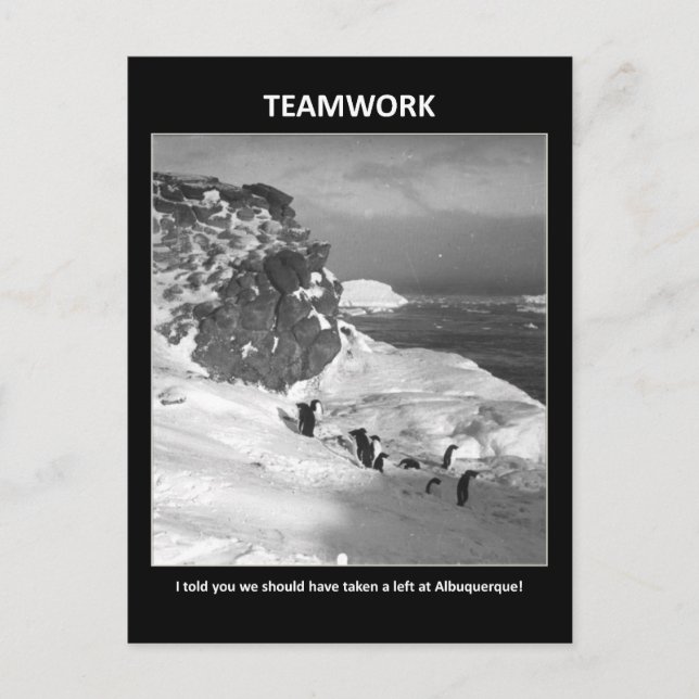 Postal le dije que debíamos tomar una izquierda (Anverso)