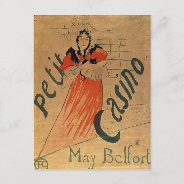 Postal Le divan Japonais de Toulouse-Lautrec (Anverso)