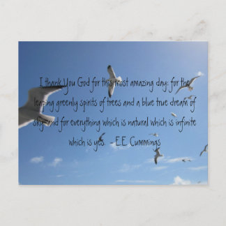 Postal Le Doy Las Gracias A Dios... Cummings