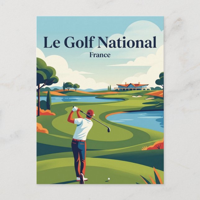 Postal Le Golf National Francia (Anverso)