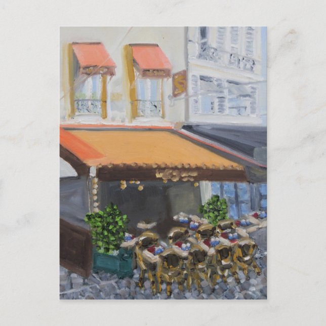 Postal Le Grand Cafe: Fontainebleau, Francia (Anverso)