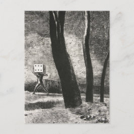 Postal Le Joueur (El jugador) de Odilon Redon