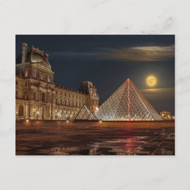 Postal Le Louvre (Anverso)