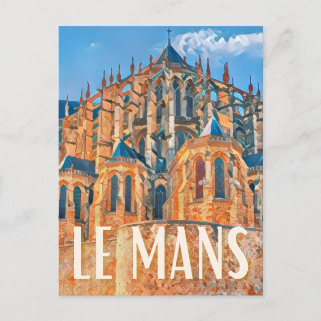 Postal Le Mans Photo Vintage  (Anverso)