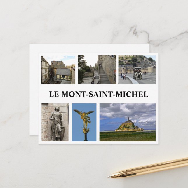 Postal Le Mont Saint Michael, Francia (Anverso/Reverso In Situ)
