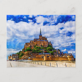 Postal Le Mont Saint Michel, Francia