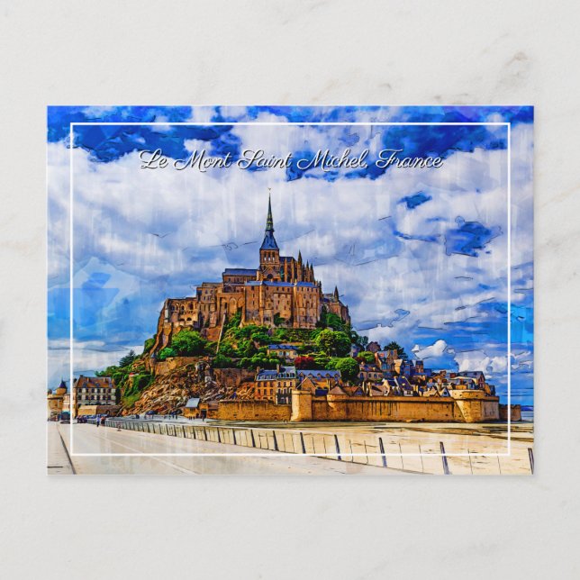 Postal Le Mont Saint Michel, Postcard de Francia (Anverso)