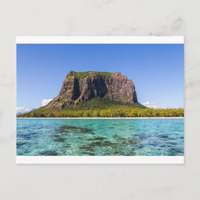 Postal Le Morne Brabant Mauritius con vistas al mar (Anverso)