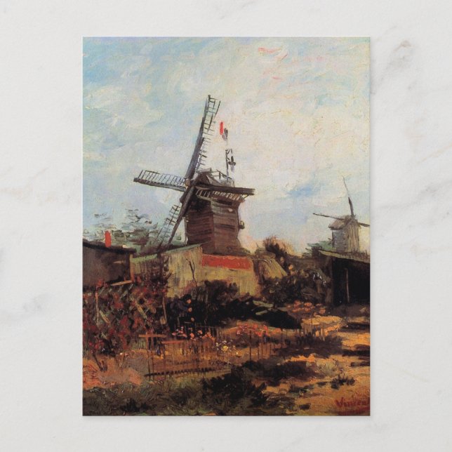 Postal Le Moulin de Blute Fin de Vincent van Gogh (Anverso)