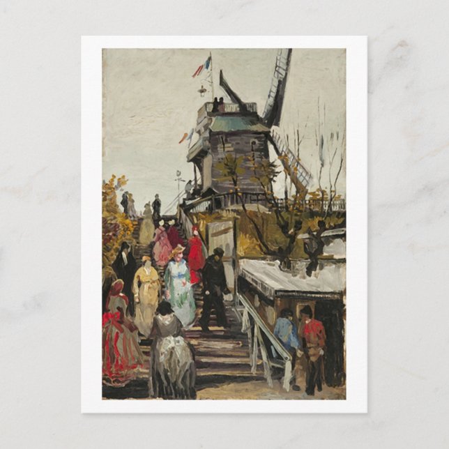 Postal Le Moulin de Blute-Fin, Vincent van Gogh (Anverso)