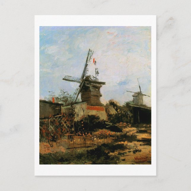 Postal Le Moulin de Blute-Fin, Vincent van Gogh (Anverso)