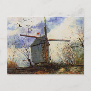 Postal Le Moulin de la Galette por Vincent van Gogh