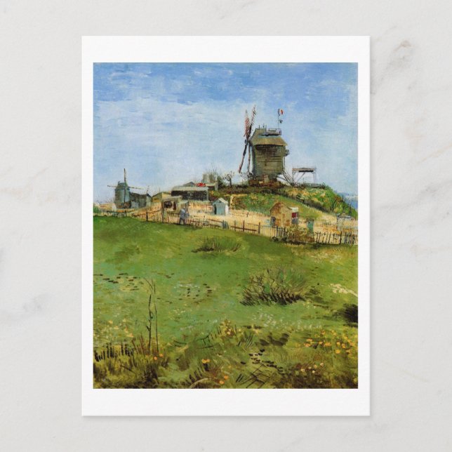 Postal Le Moulin de la Galette, Vincent van Gogh (Anverso)