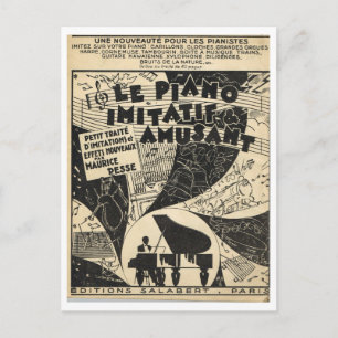 Postal Le Piano Imitatif et Amusant, partitura